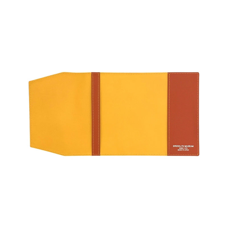 [フレンチカーフ] <br>ブックカバー<br>color：オレンジ<br>【受注生産】