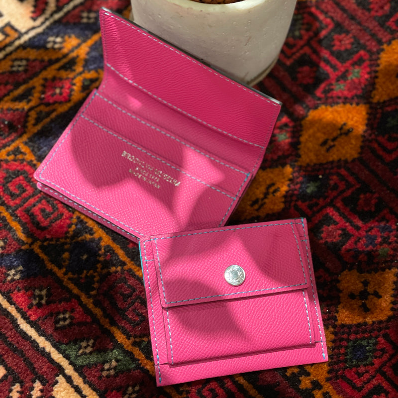 [French calf] <br>Mini -snap wallet<br>Color: Magenta pink