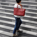 [サルベージ PROJECT]<br>フレンチカーフ ラージトートバッグ<br>color：レッド