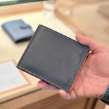 [Yamato] <br>Combi International Wallet<br>color: navy x orange