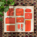 [French calf] <br>Through gachi card case<br>color: Orange