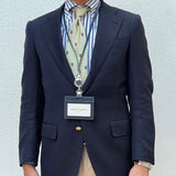 [French calf] <br>ID strap both sides side  <br>color: navy