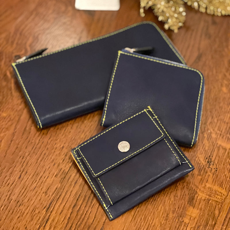 藍染め] ハーフLジップウォレット – BROOKLYN MUSEUM