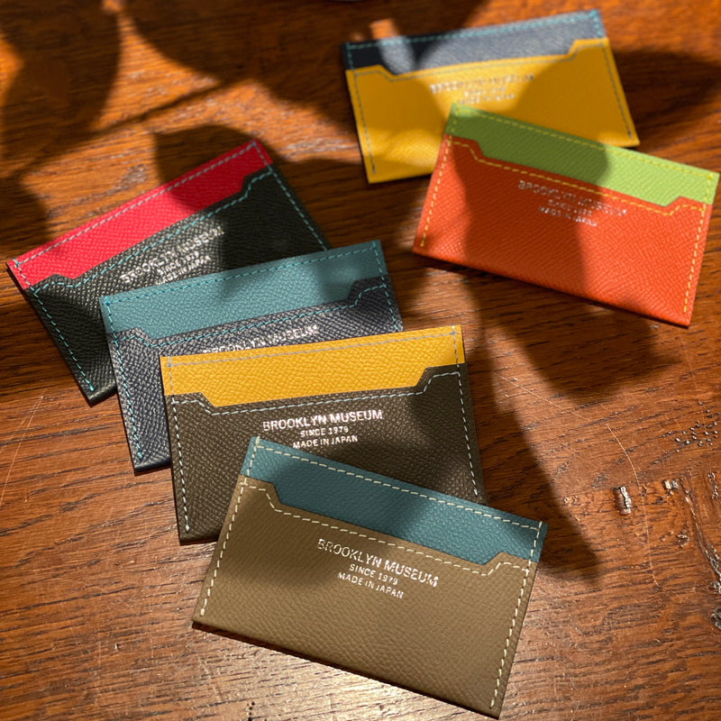 [French calf] <br>Compact card case<br>color: Dark Brown x Yellow<br>[Made to order]