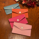 [フレンチカーフ] <br>フラップカードケース<br>color：オレンジ