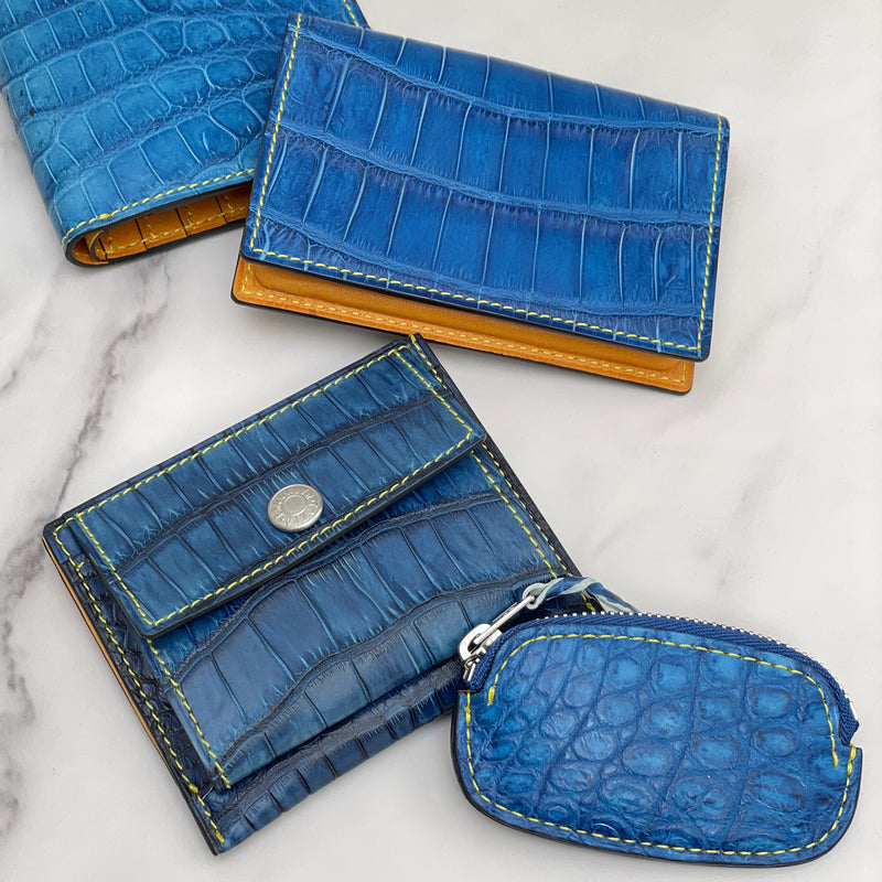 新品　ブルックリンミュージアム　クロココインケース 藍染めクロコダイル] スマートコインケース – BROOKLYN MUSEUM