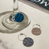 [Indigo dyed crocodile] <br>glass charm