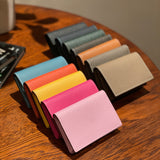 [French calf] <br>Thread gusset card case<br>color: dark green
