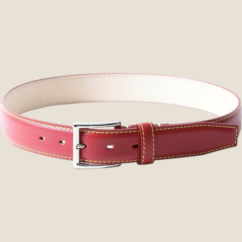 [French calf] <br>35mm belt<br>color: Red