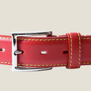 [フレンチカーフ] <br>35mmベルト<br>color：レッド