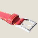 [フレンチカーフ] <br>35mmベルト<br>color：レッド