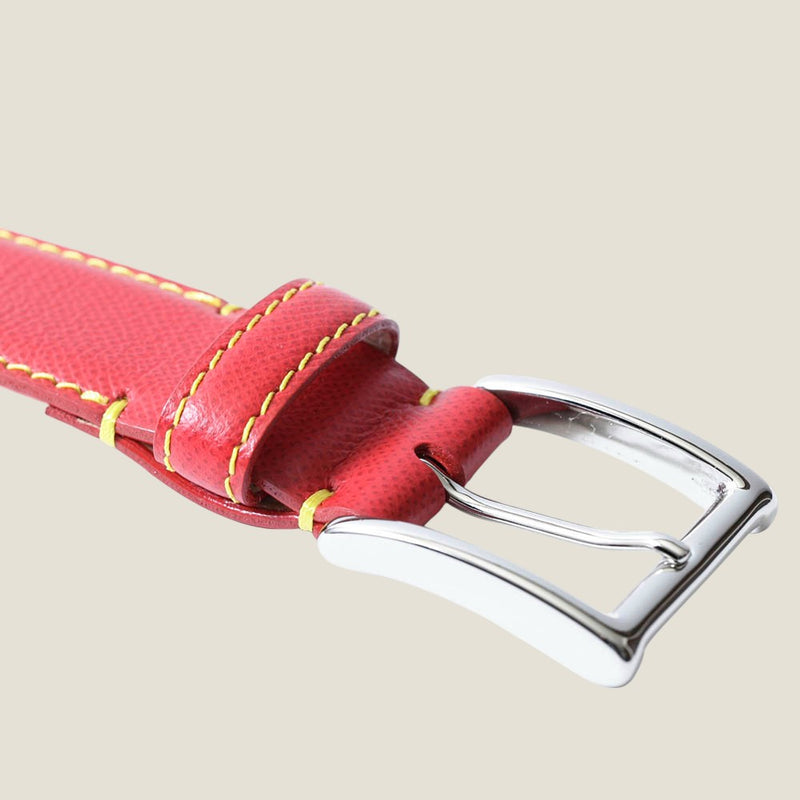 [フレンチカーフ] <br>35mmベルト<br>color：レッド
