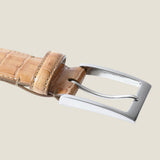 [Salvage PROJECT]<br>[Croc pattern leather] <br>35mm belt <br>color: camel