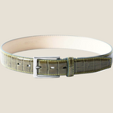 [Salvage PROJECT]<br>[Croc pattern leather] <br>35mm belt<br>color: khaki