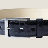 [Salvage PROJECT]<br>[Croc pattern leather] <br>35mm belt<br>color: black