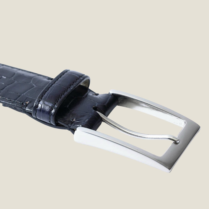 [Croco pattern leather] <br>35mm belt<br>color: Black