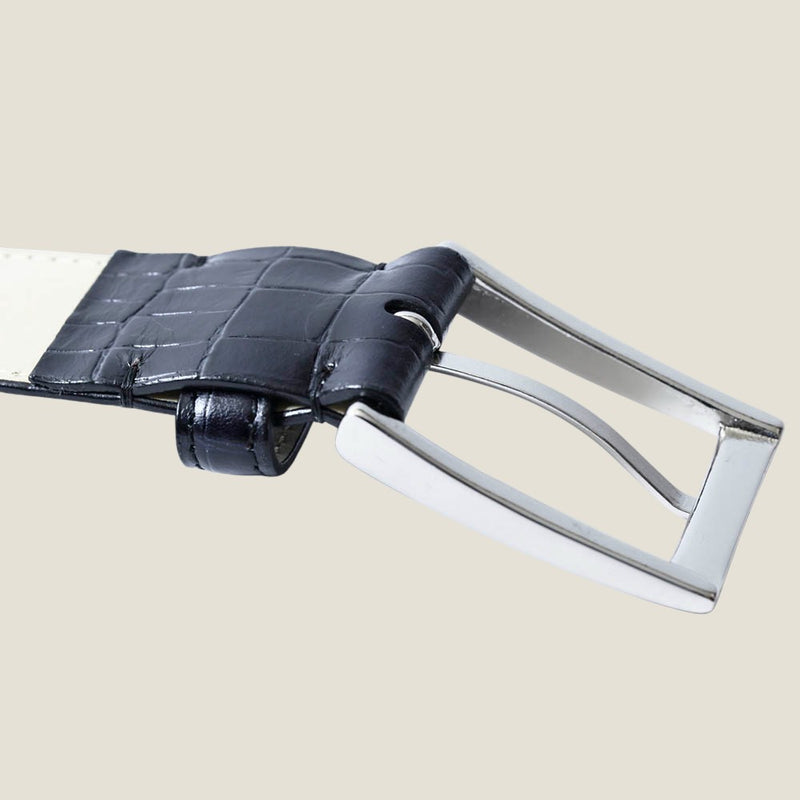 [Croco pattern leather] <br>35mm belt<br>color: Black