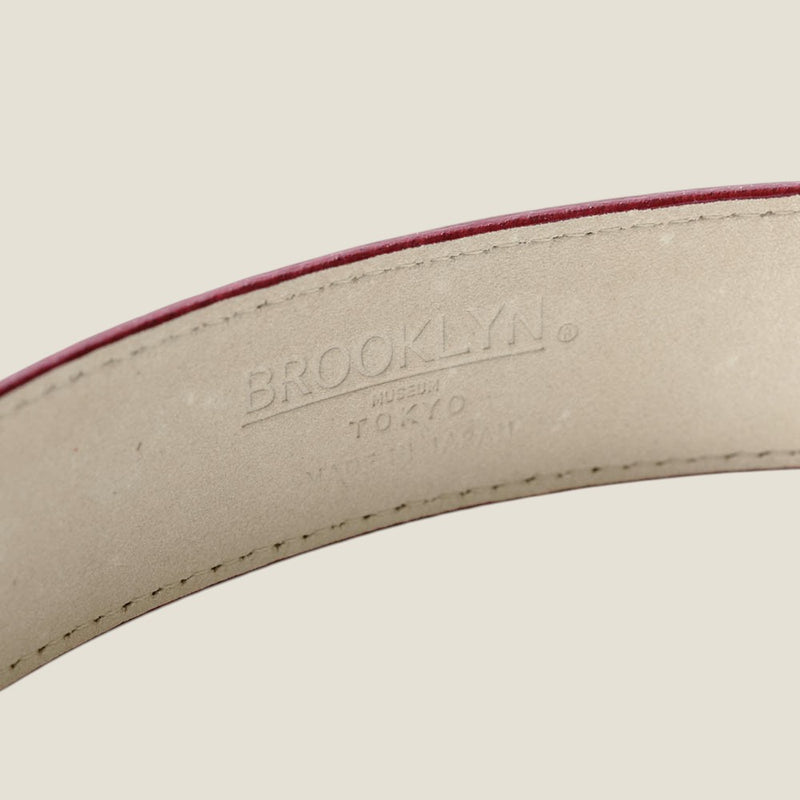 [Croco pattern leather] <br>35mm belt<br>color:ワインレッド
