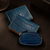 [Indigo dyed crocodile] <br>smart coin case