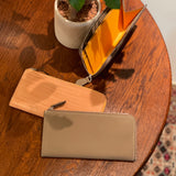 [French calf] <br>L zip long wallet<br>color: taupe