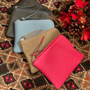 [French calf] <br>Pouch S<br>color: Aqua Blue