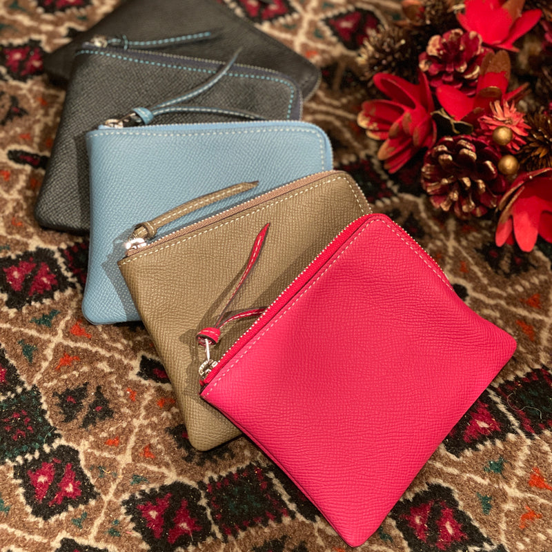 [French calf] <br>Pouch S<br>color: Tope