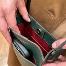 [フレンチカーフ]<br>ボックスサコッシュL<br>color：ジーンブルー