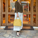 [Shrink leather] <br>round shoulders<br>color: mustard yellow