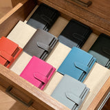 [French calf] <br>hookup wallet<br> color: dark brown