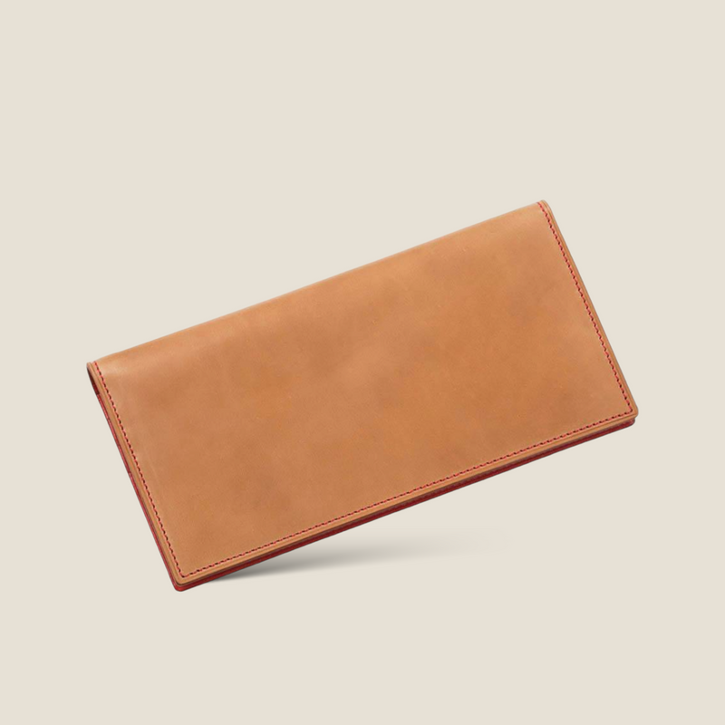 [Gloss Cordovan] <br>Long wallet (no coin purse) <br> color: Beige<br>【Build-to-order manufacturing】