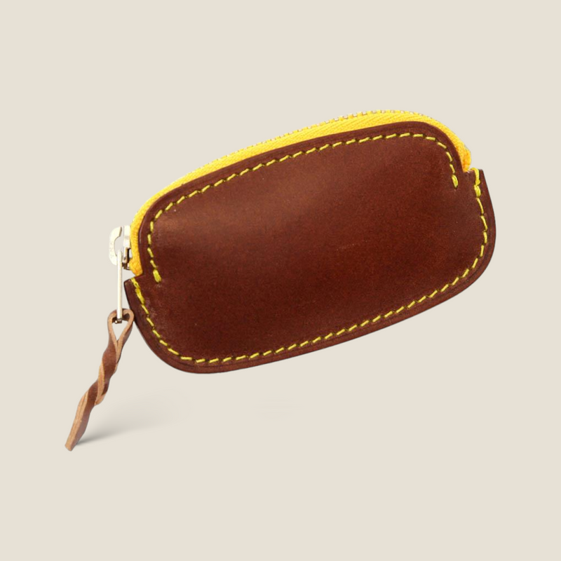 [Gloss Cordovan] <br>Smart coin case<br>color: Tan<br>【Build-to-order manufacturing】