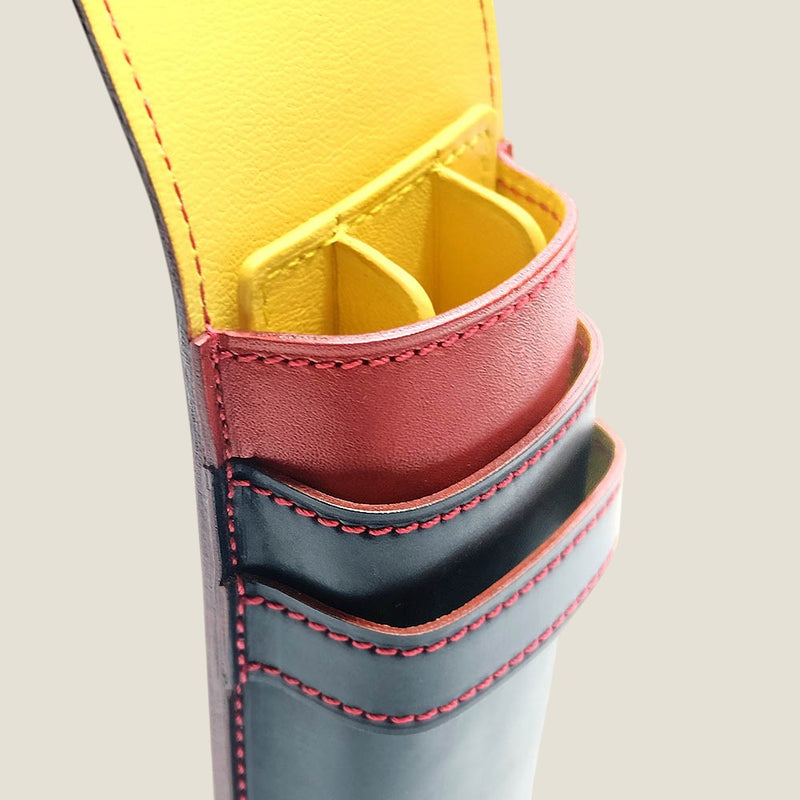 [グロスコードバン] <br>3本ペンケース<br>color：ネイビー<br>【受注生産】