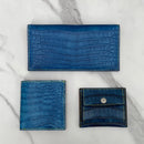 [Ai dyed crocodile] <br>Long wallet (with coin purse)<br>[Made to order]