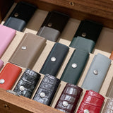 [Croc pattern leather] <br>triple key case<br>color: red