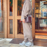 [Croc pattern]<br>Box sacoche L<br>color: dark brown