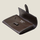 [French calf] <br>Belt card case<br>color: Dark brown