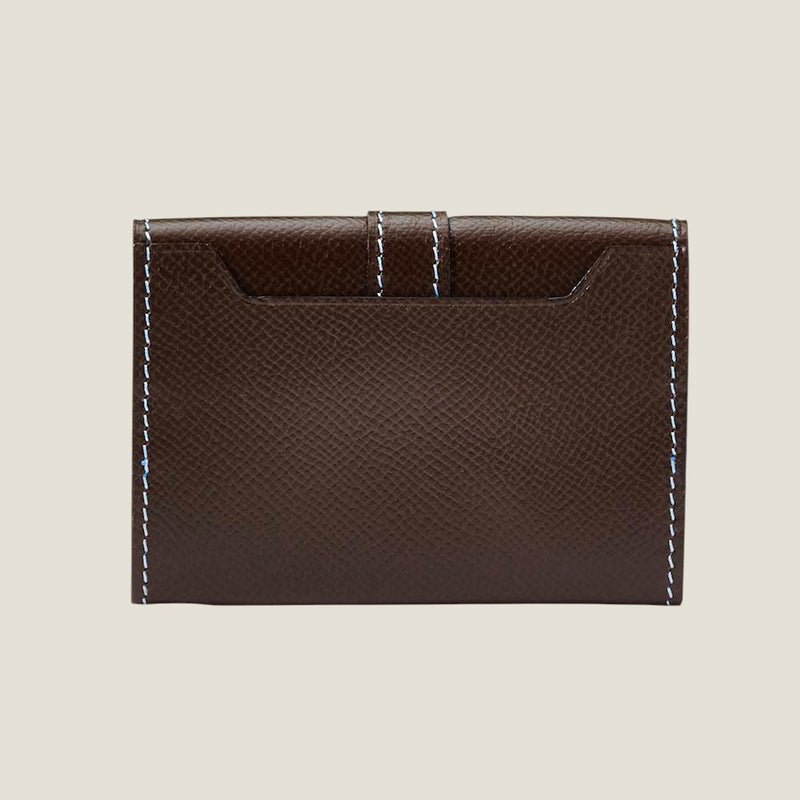 [French calf] <br>Belt card case<br>color: Dark brown