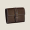 [French calf] <br>Belt card case<br>color: Dark brown