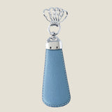 [French calf] <br>shoehorn<br>color: aqua blue