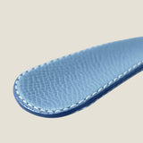 [French calf] <br>shoehorn<br>color: aqua blue