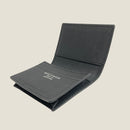 [フレンチカーフ] <br>通しマチカードケース<br>color：ブラック<br>【１０月下旬入荷予定】
