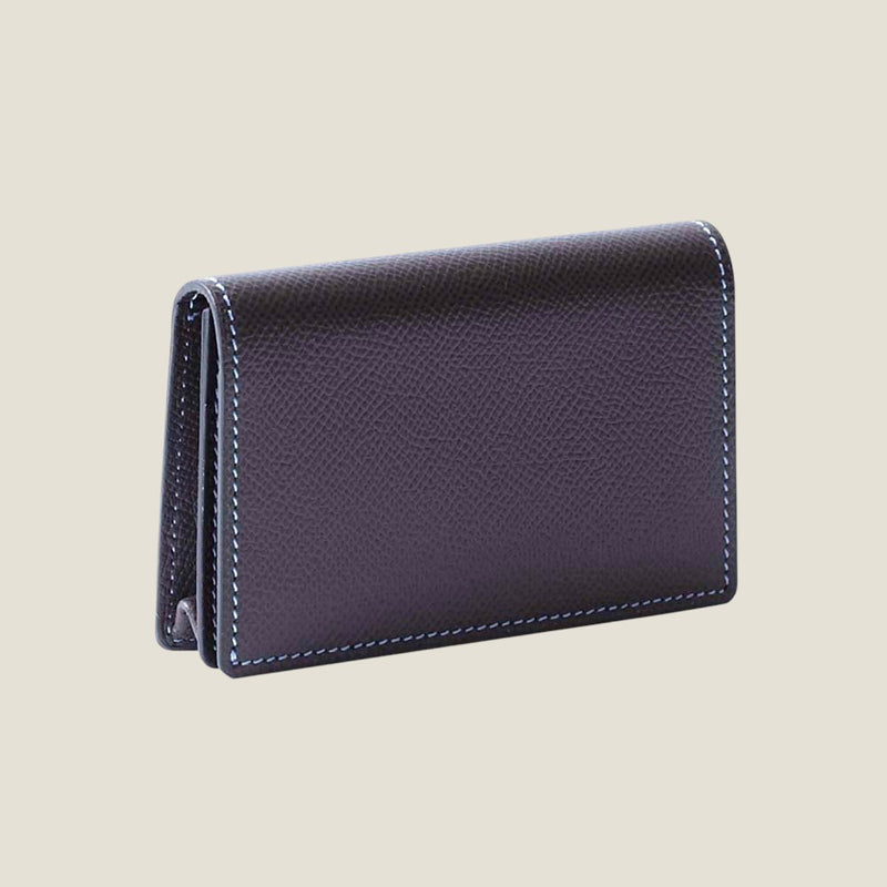 [French calf] <br>Through gachi card case<br>color: Dark brown