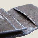 [French calf] <br>Through gachi card case<br>color: Dark brown