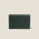 [French calf] <br>Through gachi card case<br>Color: Dark green<br>【Build-to-order manufacturing】