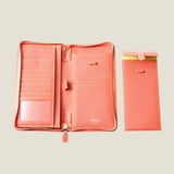 [French calf] <br>passport case <br>color: orange