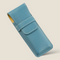 [French calf] <br>3 pen case<br>color: Aqua Blue<br>【Build-to-order manufacturing】