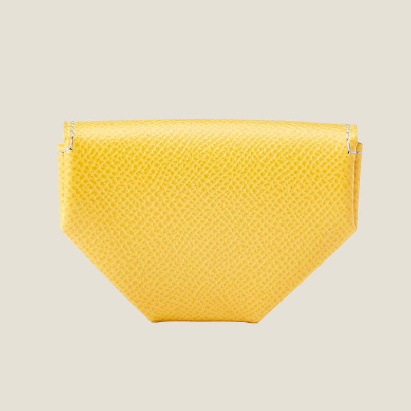 [フレンチカーフ] <br>スナップコインケース<br>color：イエロー<br>【受注生産】