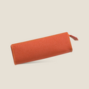 [French calf]<br>Zipper pen case<br>color: Orange