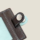 [French calf] <br>ID strap both sides vertical<br>color: Dark brown
