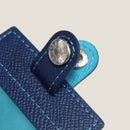 [French calf] <br>ID strap both sides vertical<br>color: Ink blue